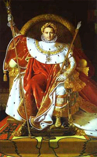 Портрет Наполеона на троне