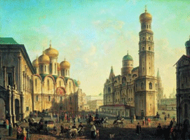 Соборная площадь в Московском Кремле (Ф.Я. Алексеев)