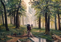 Реплика по картине И.И. Шишкина Дождь в дубовом лесу (С. Кузнецов)
